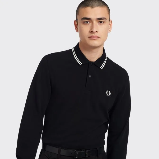 01666 Fred Perry LS Twin Tipped Shirt