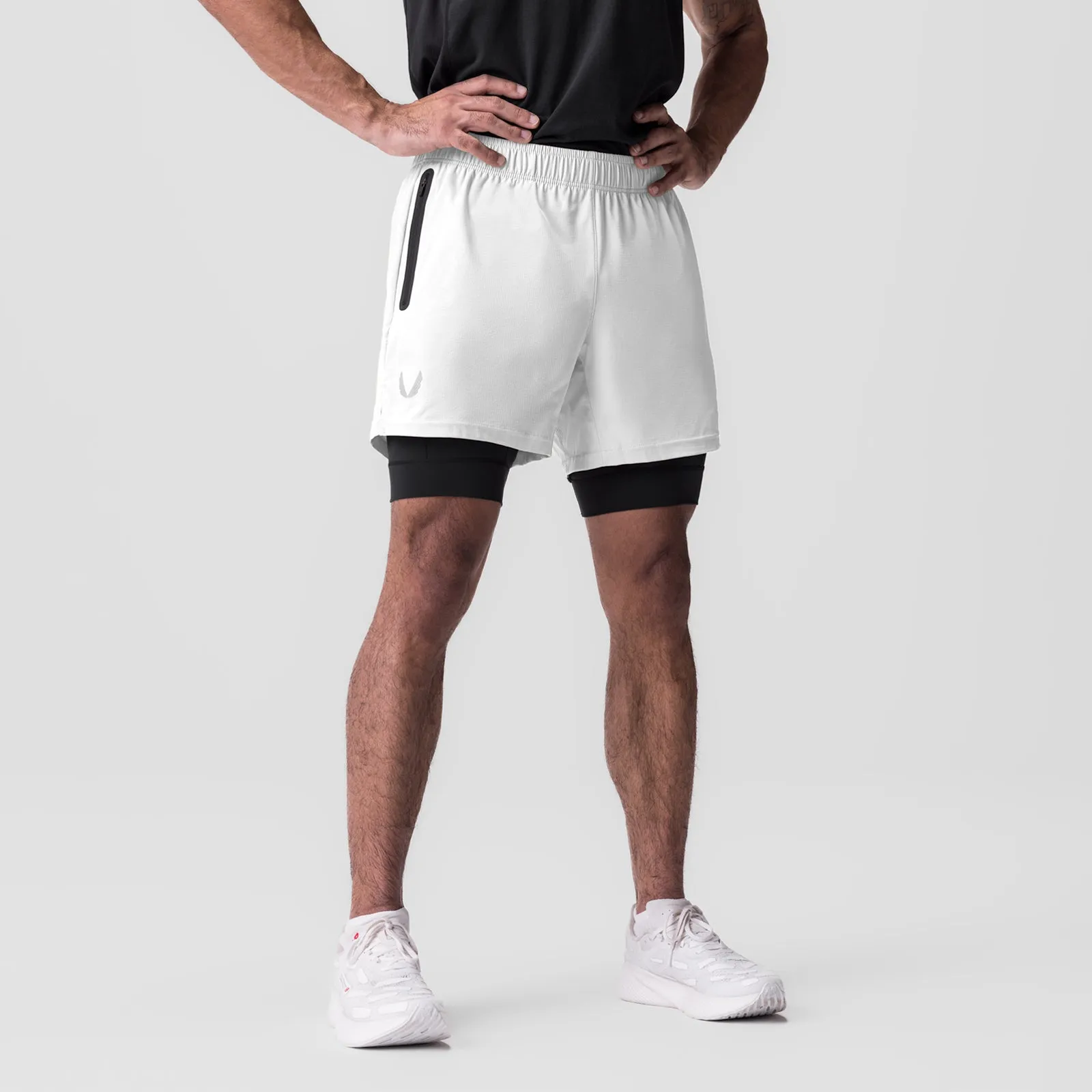 0784. Ultralite™ 6" Liner Short   - White/Black