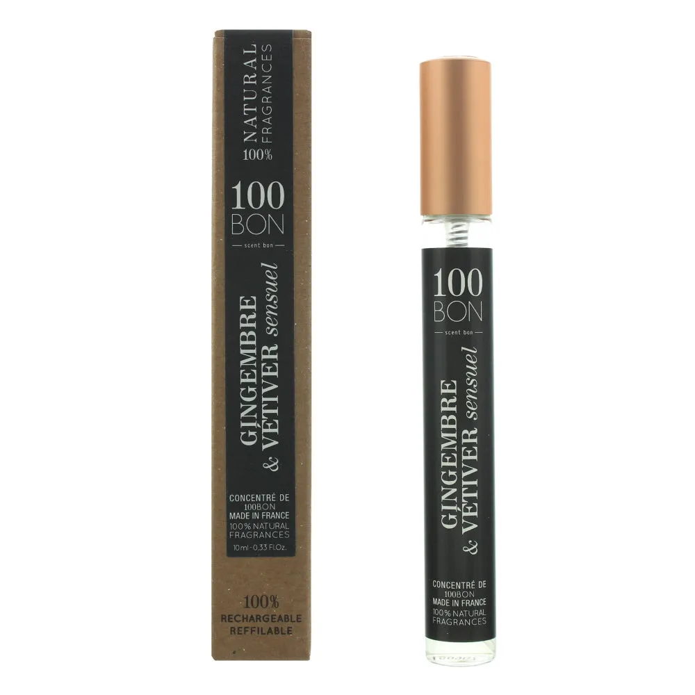 100 Bon Gingembre  Vetiver Sensual Concentré Refillable Eau de Parfum 10ml