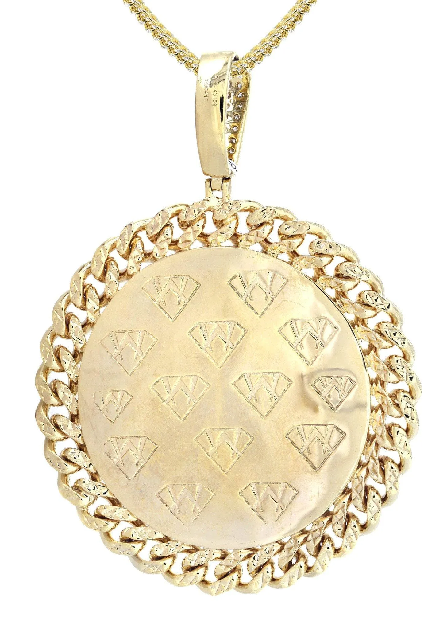 10K Yellow Gold Pharaoh Diamond Necklace  | 4.44 Carats