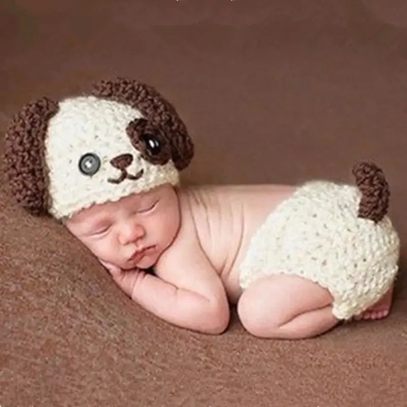 26 Styles Baby Photo Shoot Outfit Cute Animal Crochet, Handmade Knit Costume Accessories Newborn Photography Props