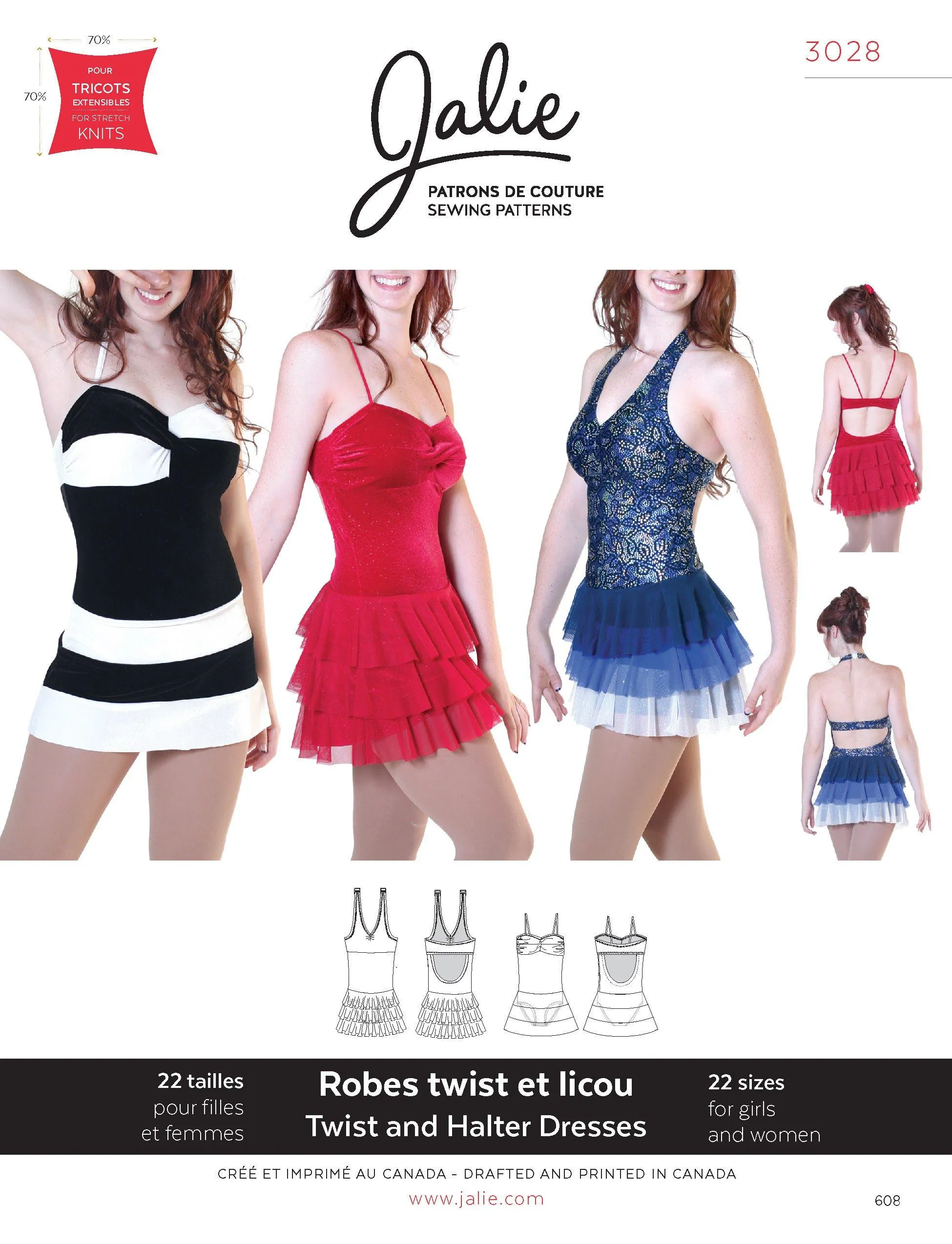 3028 // Twist and Halter Dresses