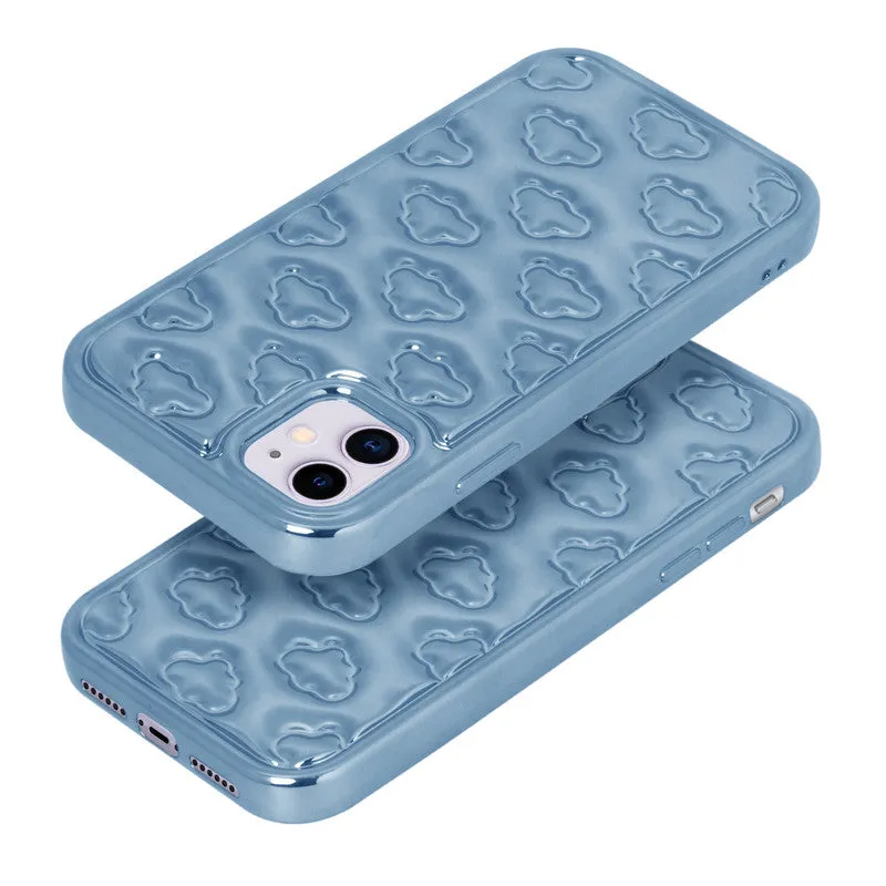 3D Cute Cloud Pattern Back Cover for Apple iPhone 12