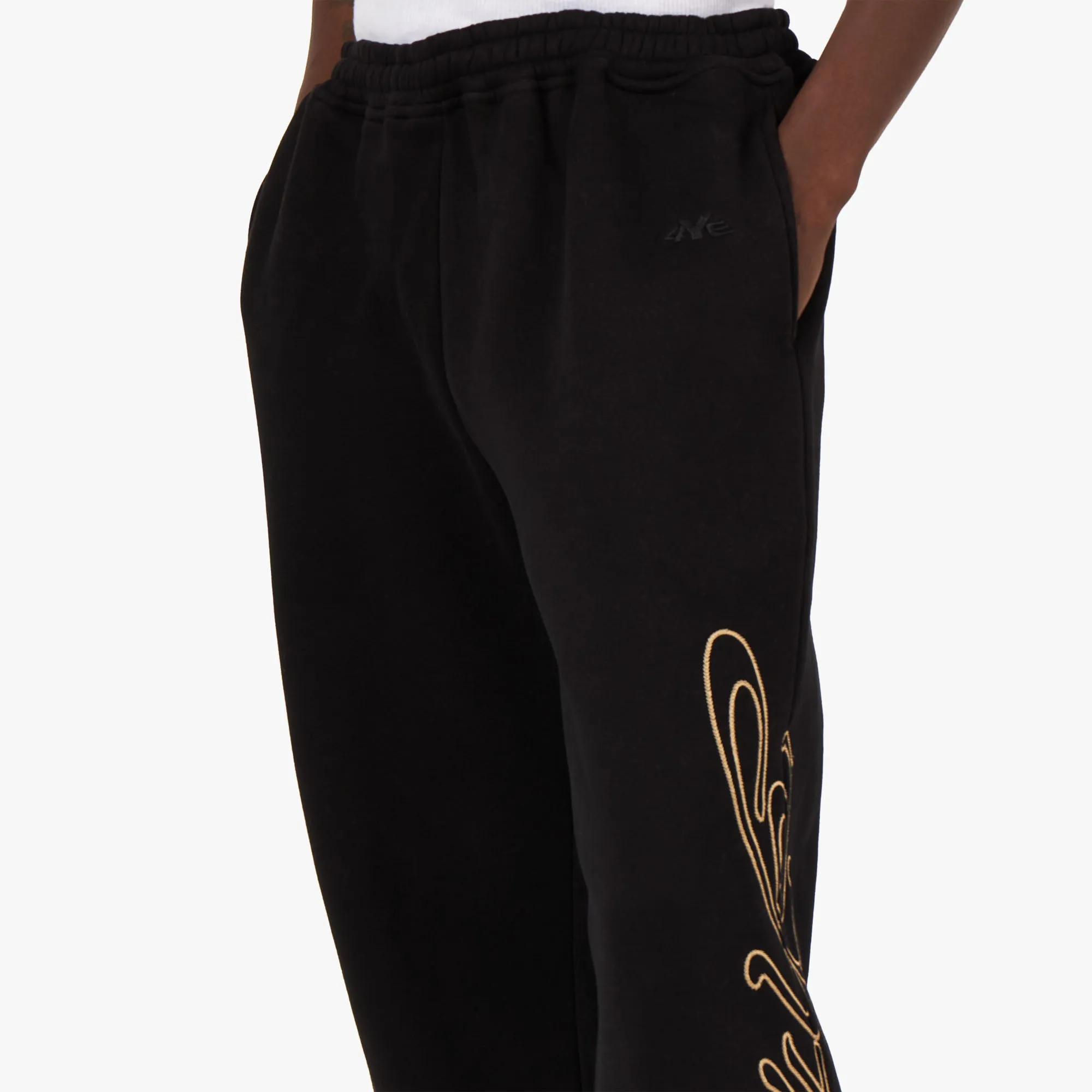 4YE Signature Cuff Pants Black / Gold