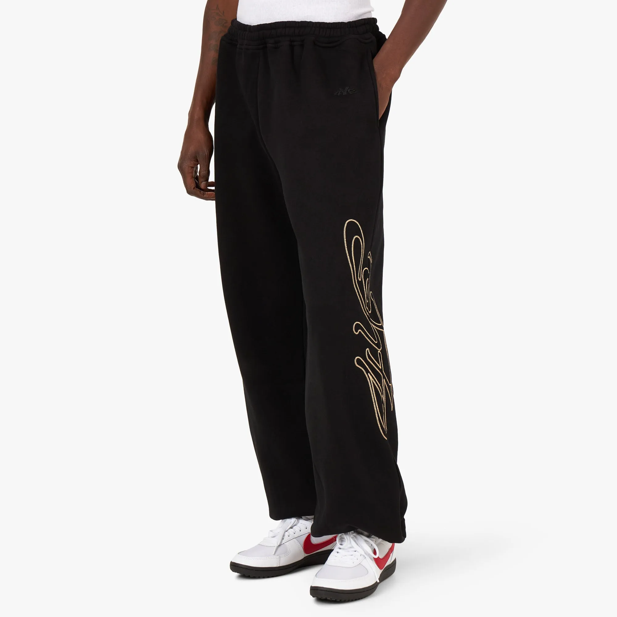 4YE Signature Cuff Pants Black / Gold