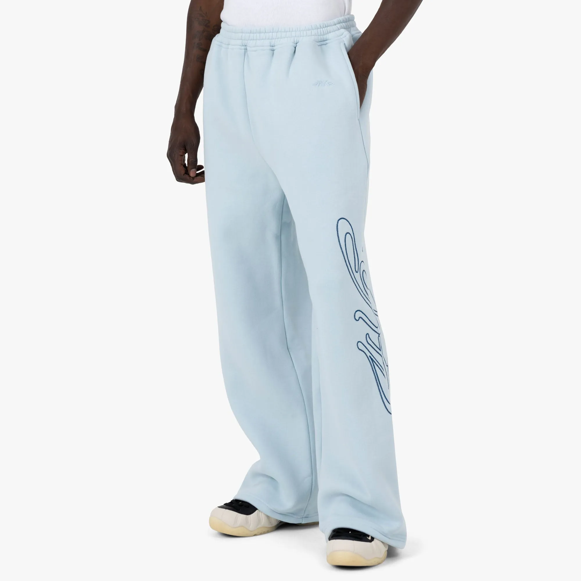 4YE Signature Wide Pant Light Blue / Navy