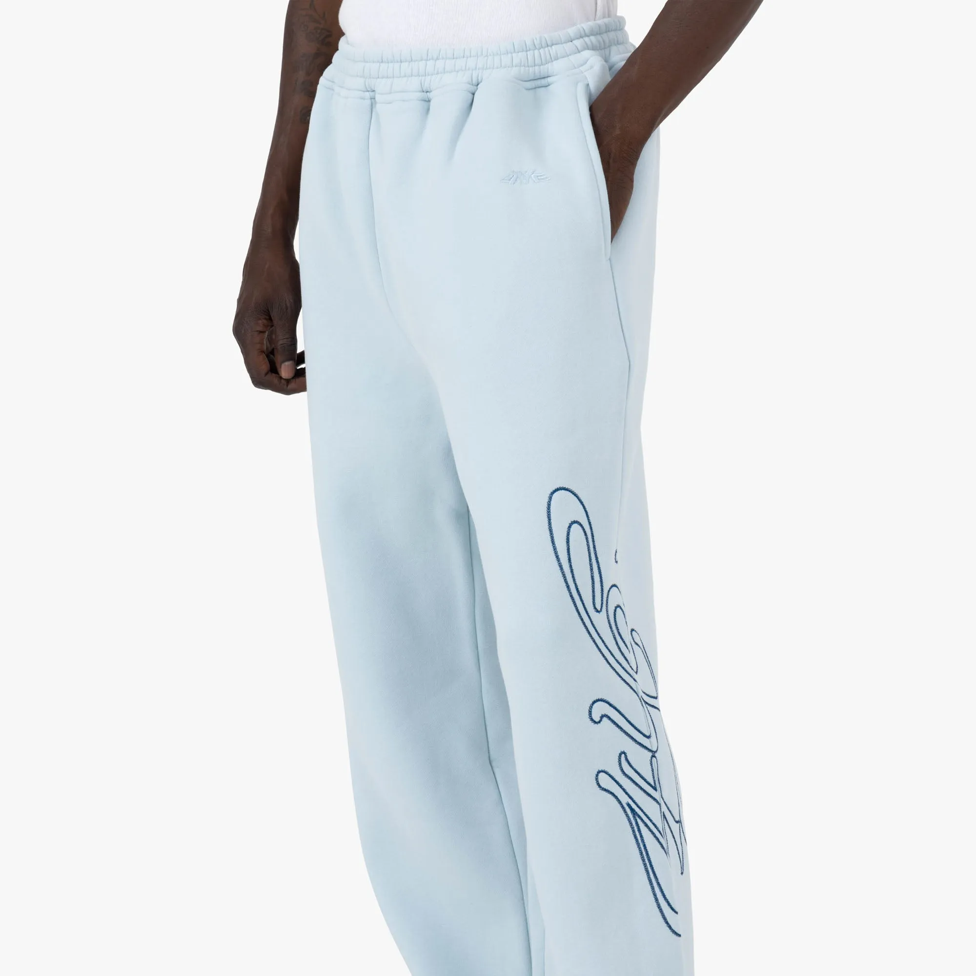 4YE Signature Wide Pant Light Blue / Navy