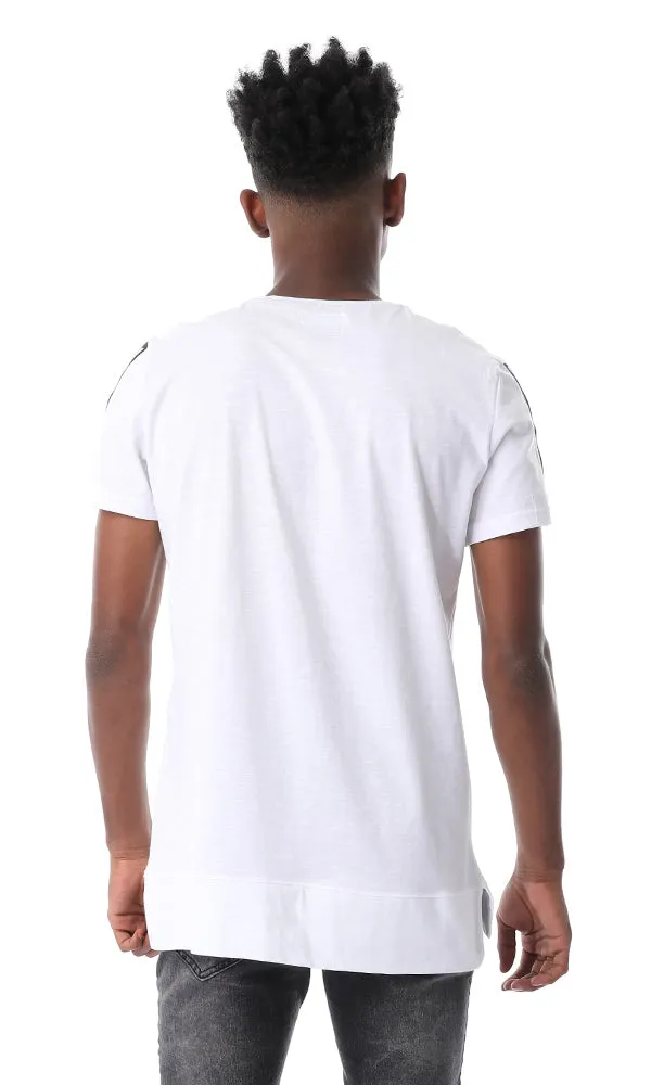 53197 Tremdy Player Printed White Tee