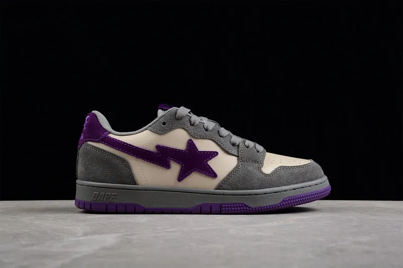 A Bathing Ape Court Sta Mist Grey Royal Purple