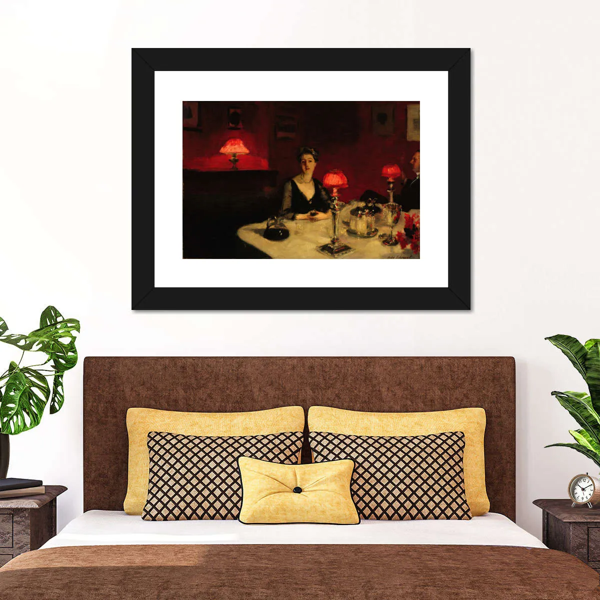 A Dinner Table At Night Wall Art