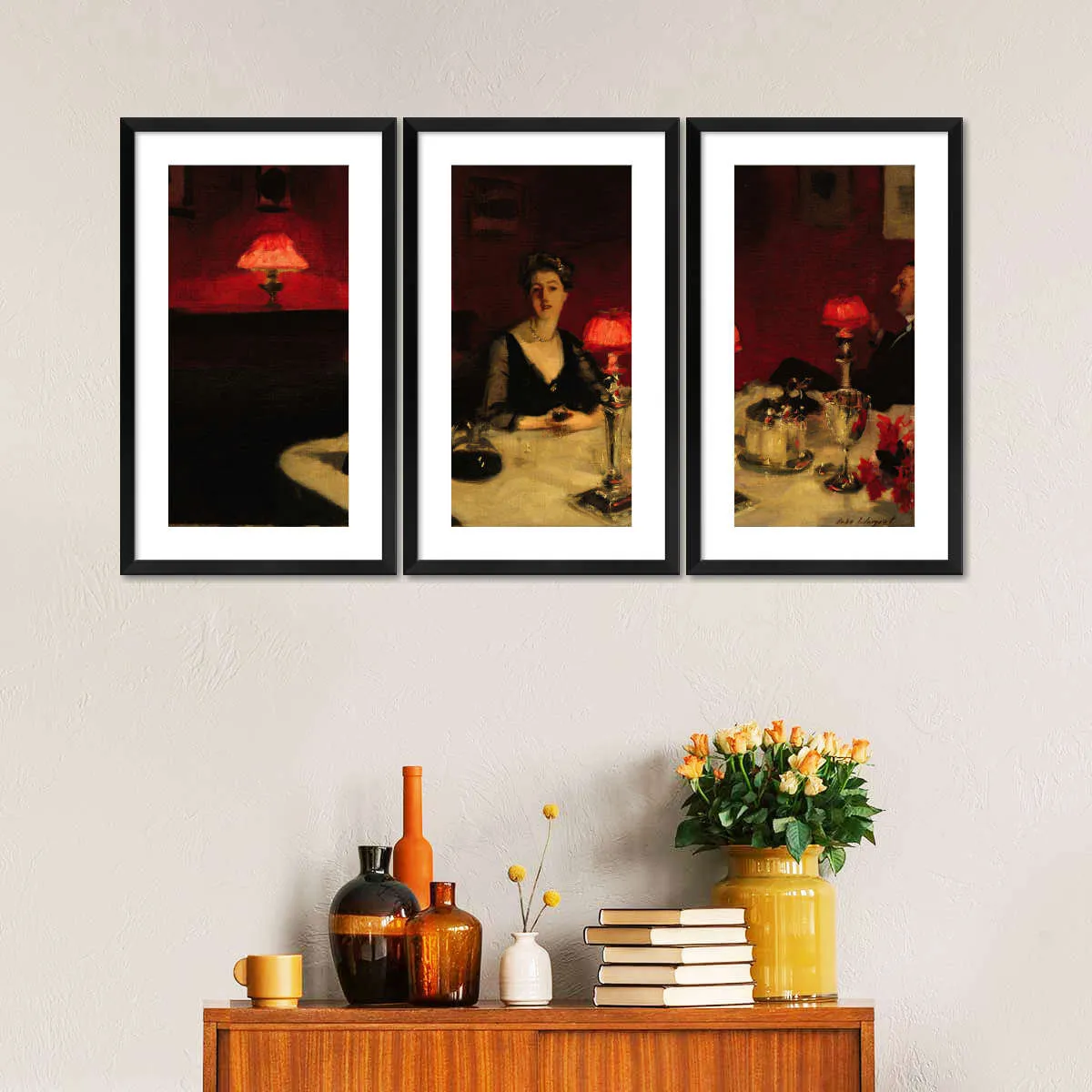 A Dinner Table At Night Wall Art