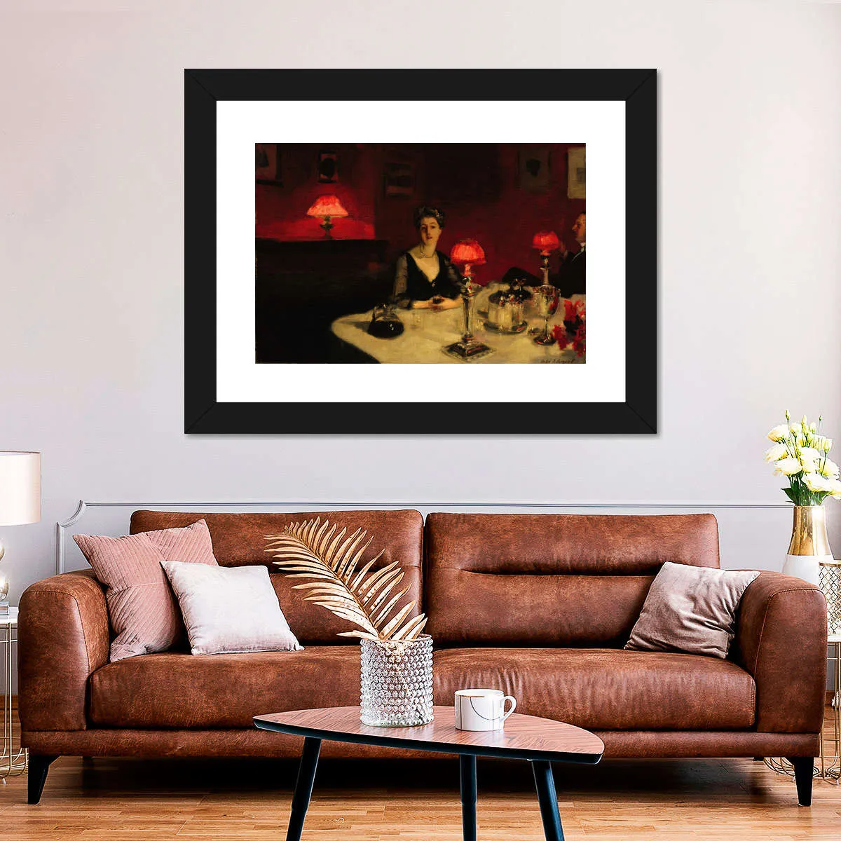 A Dinner Table At Night Wall Art