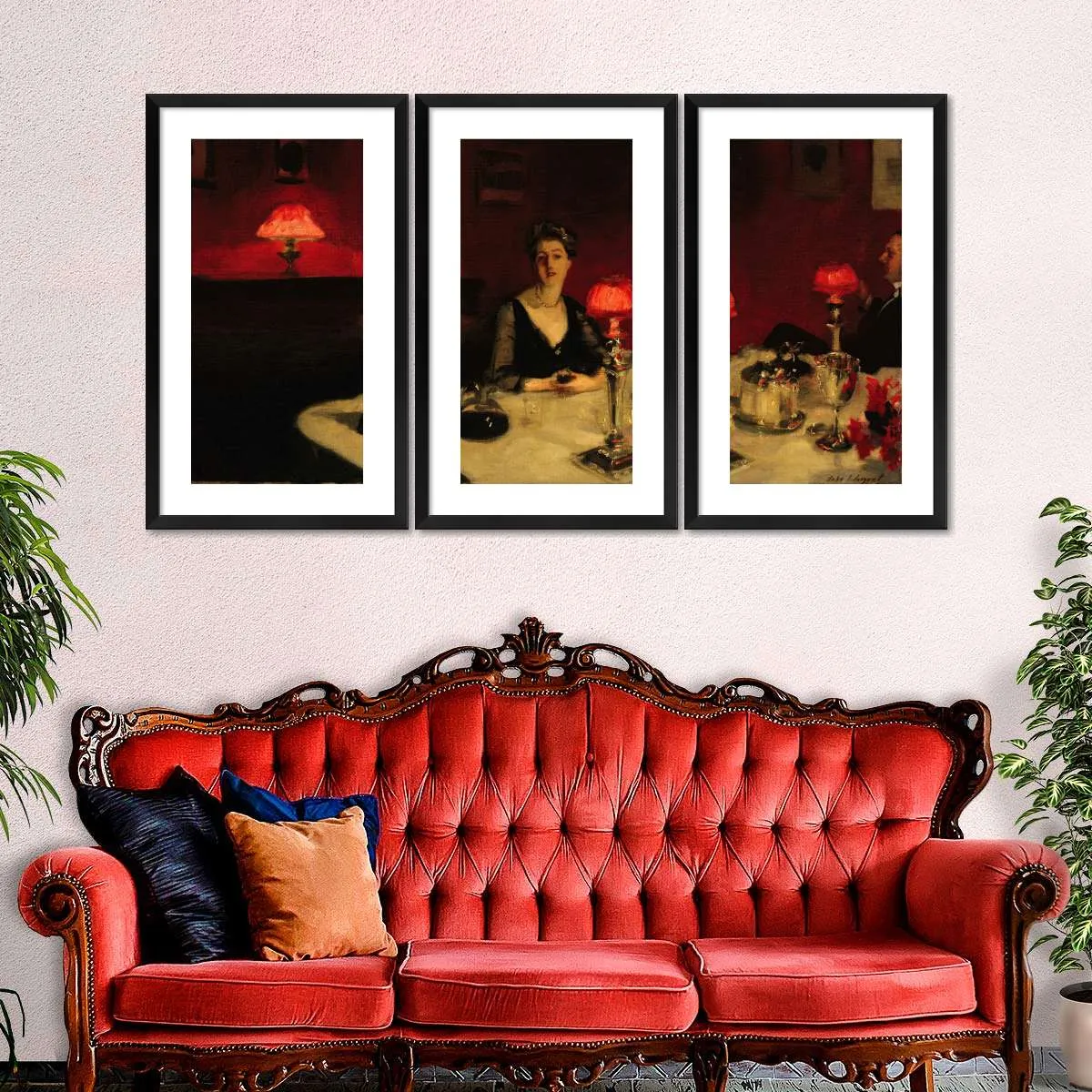 A Dinner Table At Night Wall Art