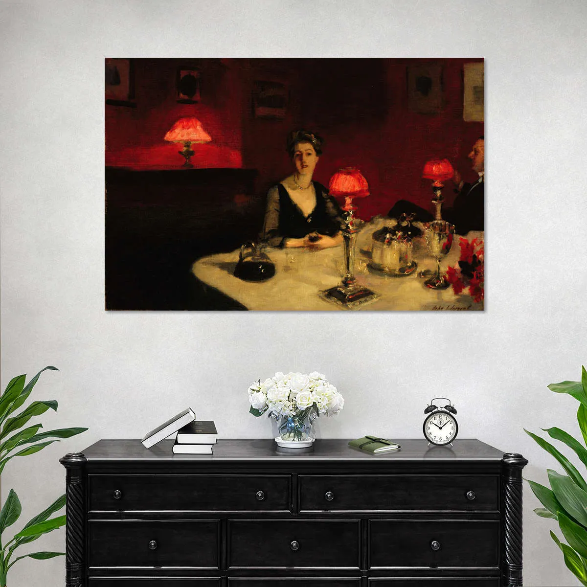 A Dinner Table At Night Wall Art