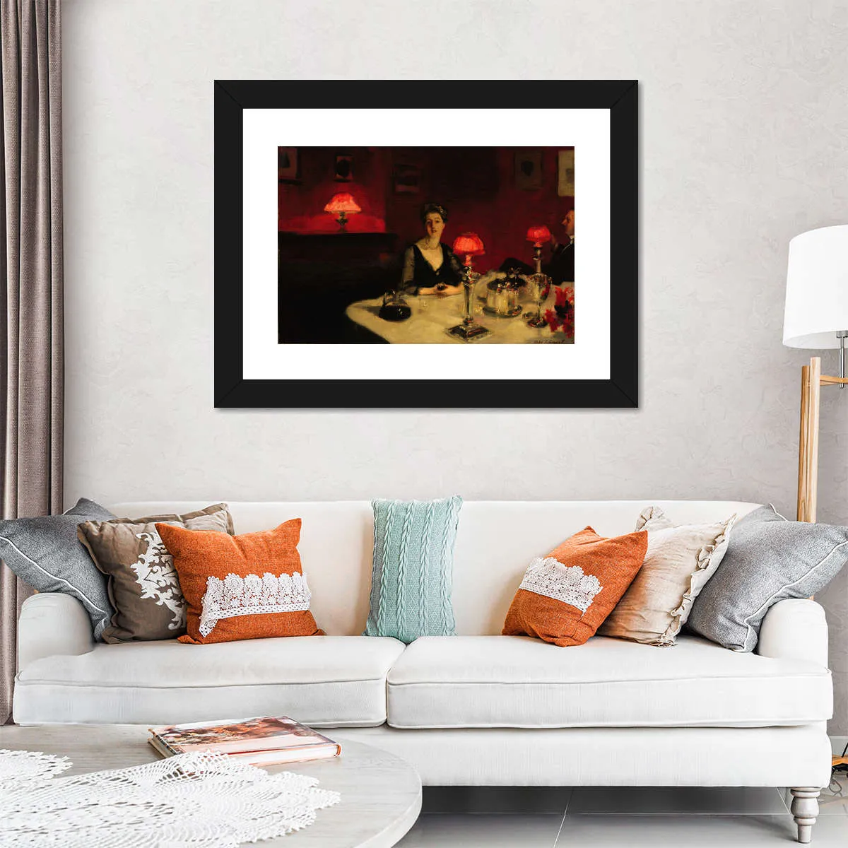 A Dinner Table At Night Wall Art