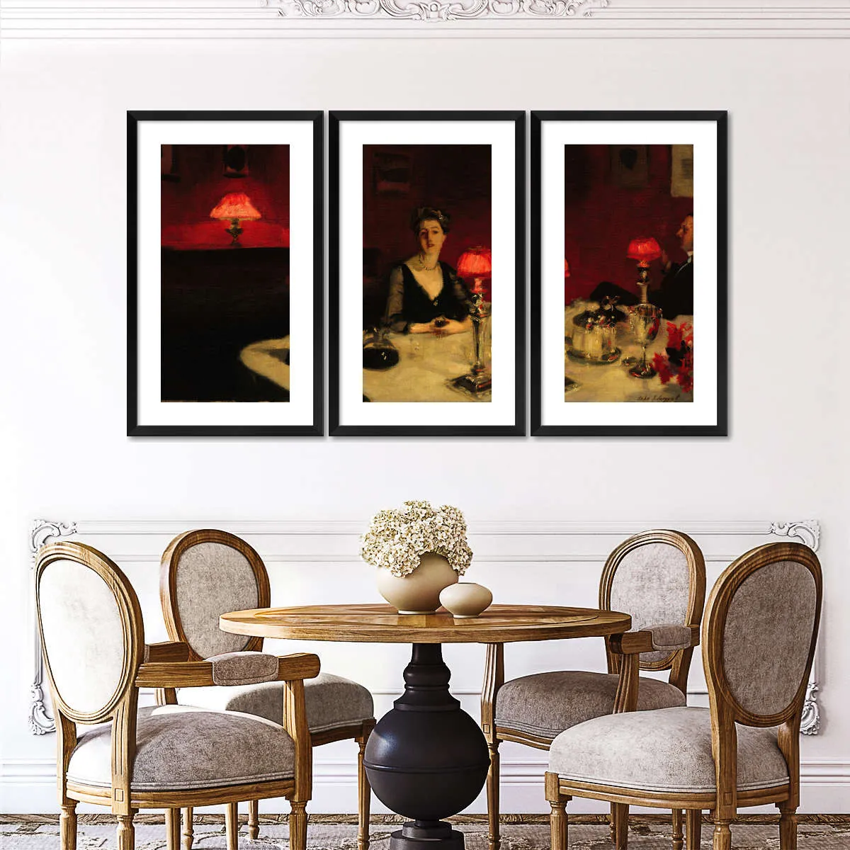 A Dinner Table At Night Wall Art