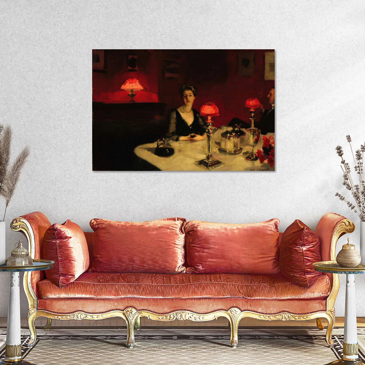 A Dinner Table At Night Wall Art