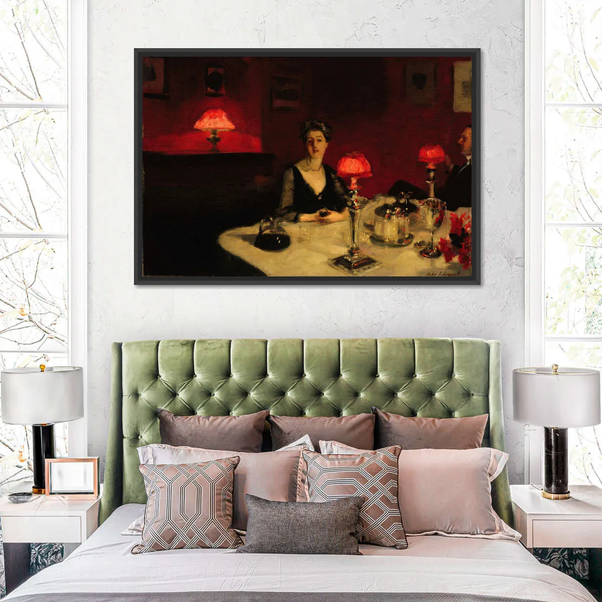 A Dinner Table At Night Wall Art