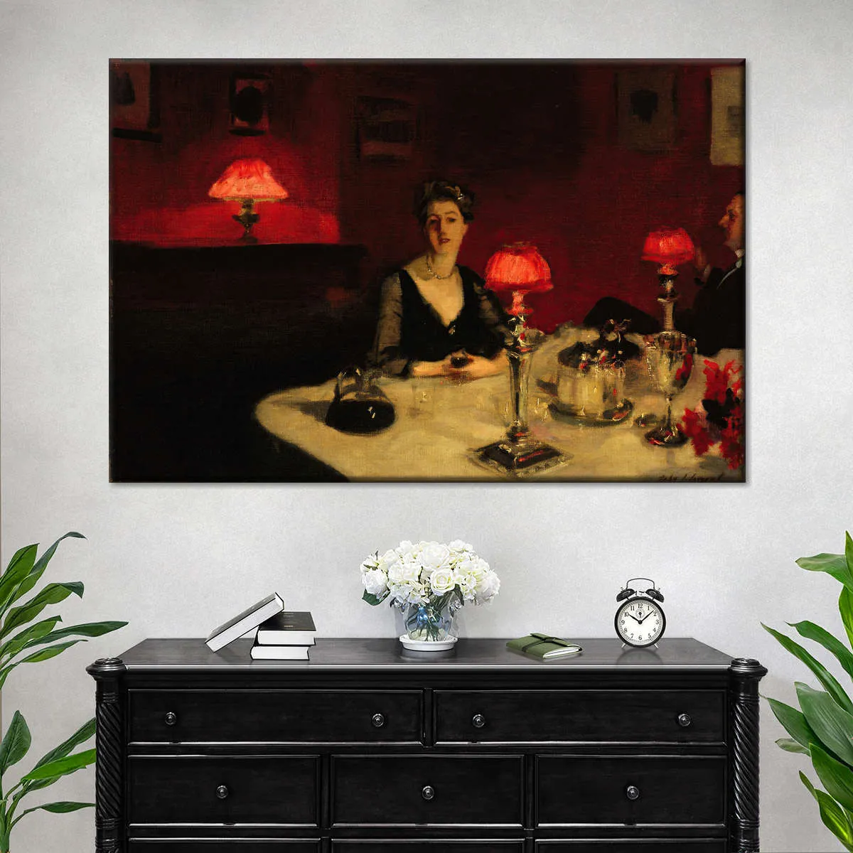 A Dinner Table At Night Wall Art