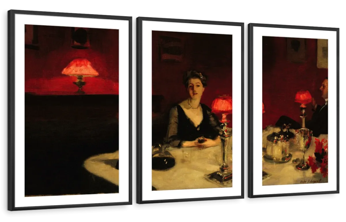 A Dinner Table At Night Wall Art