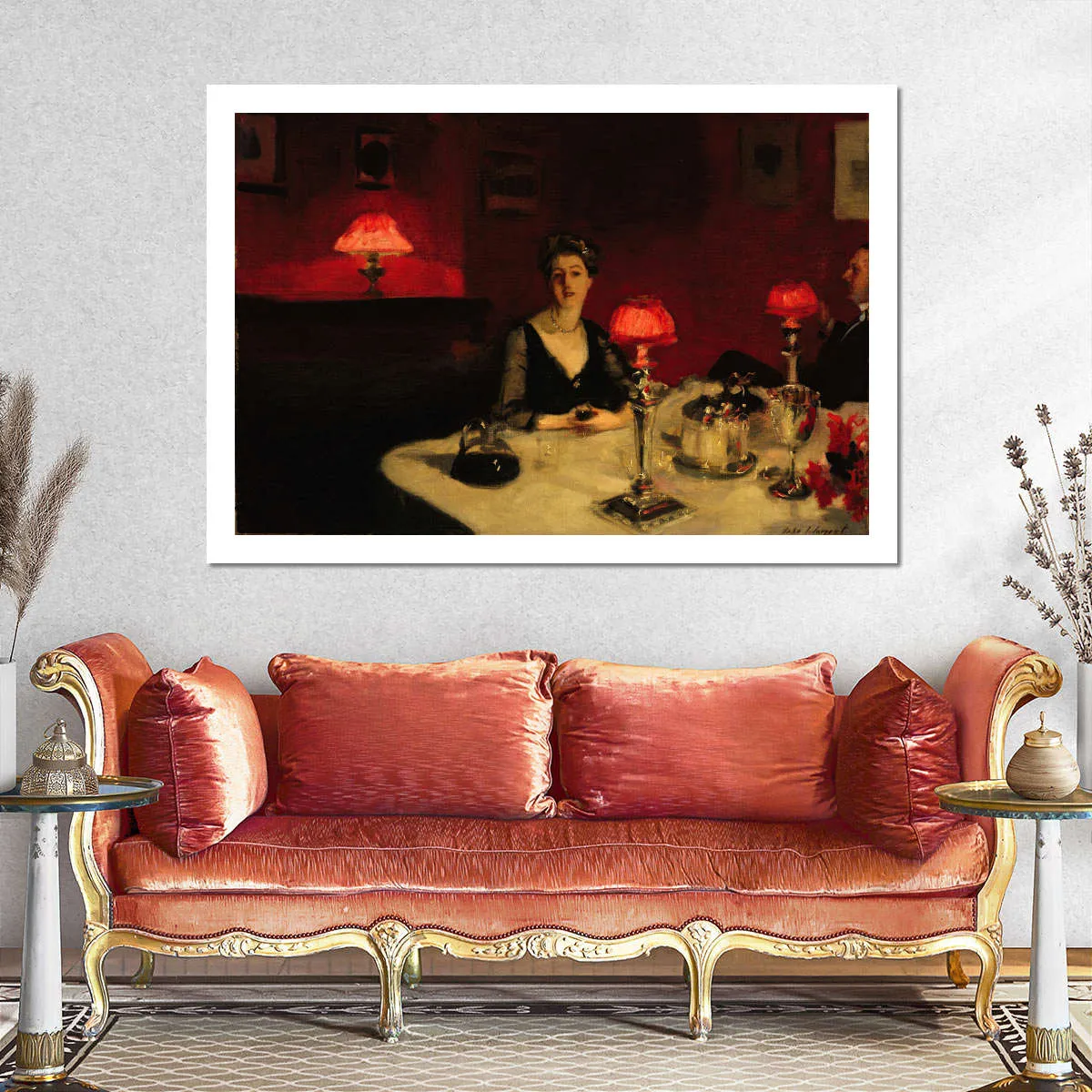 A Dinner Table At Night Wall Art