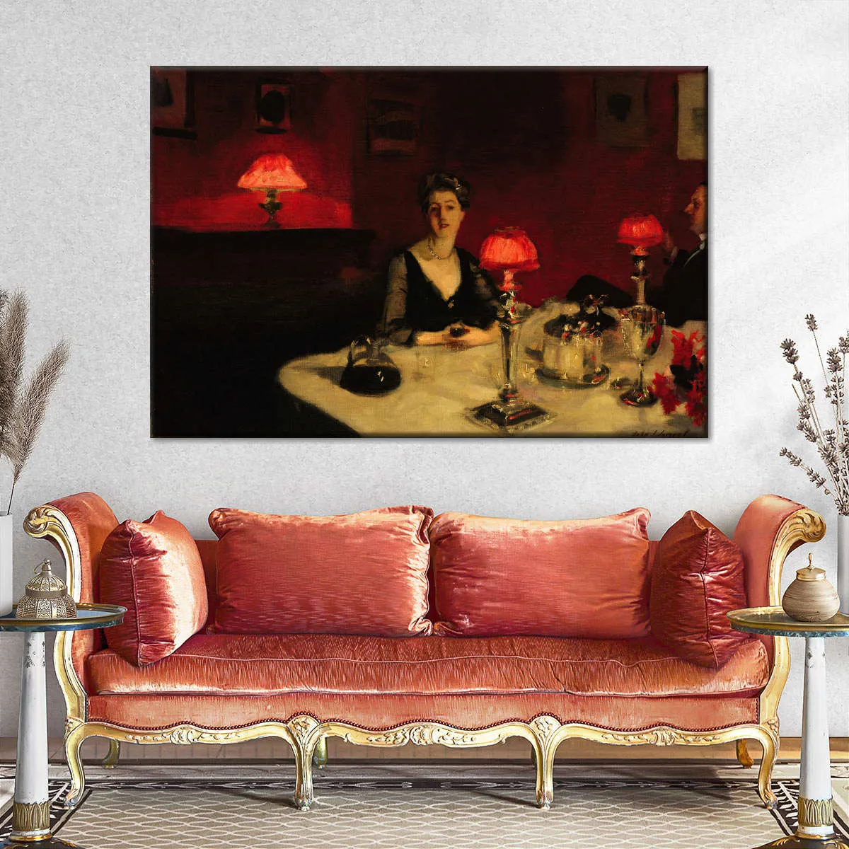 A Dinner Table At Night Wall Art