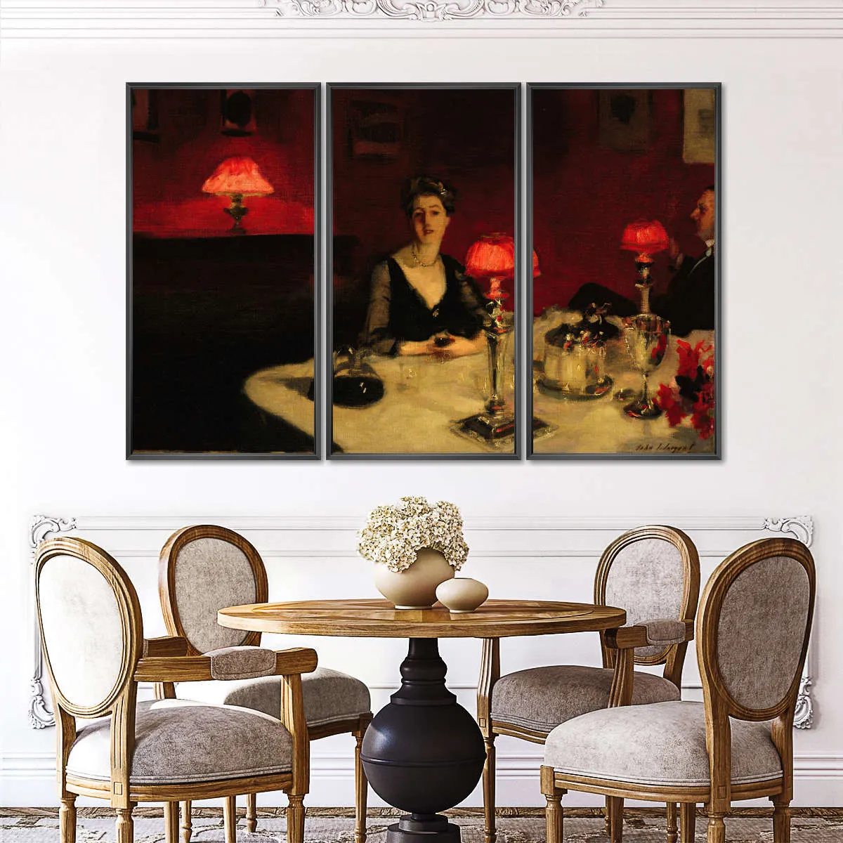 A Dinner Table At Night Wall Art