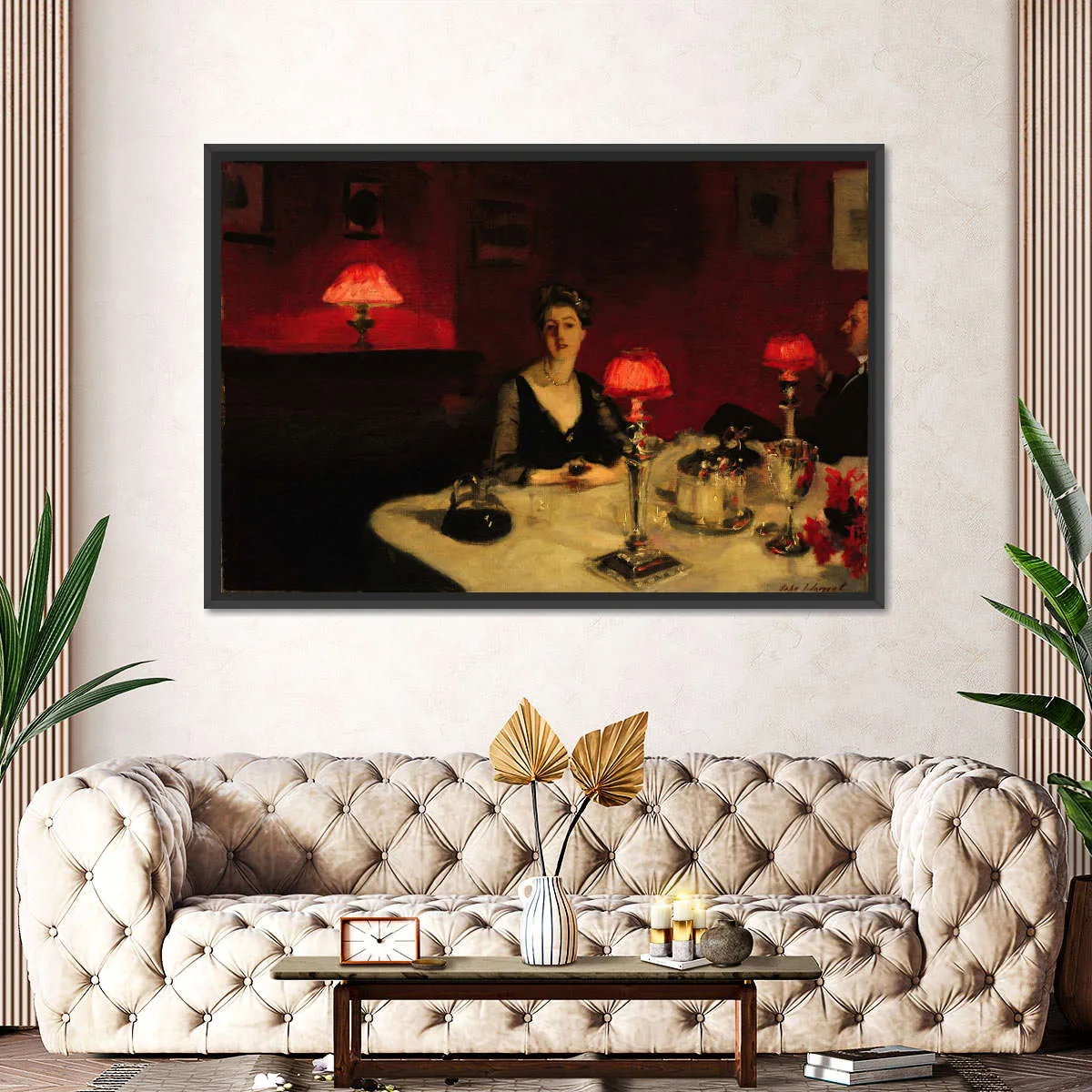 A Dinner Table At Night Wall Art