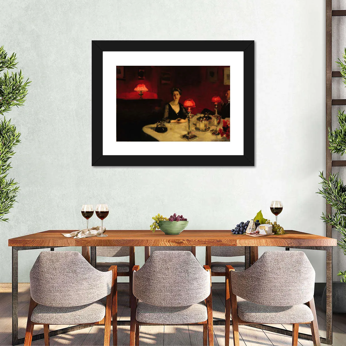 A Dinner Table At Night Wall Art