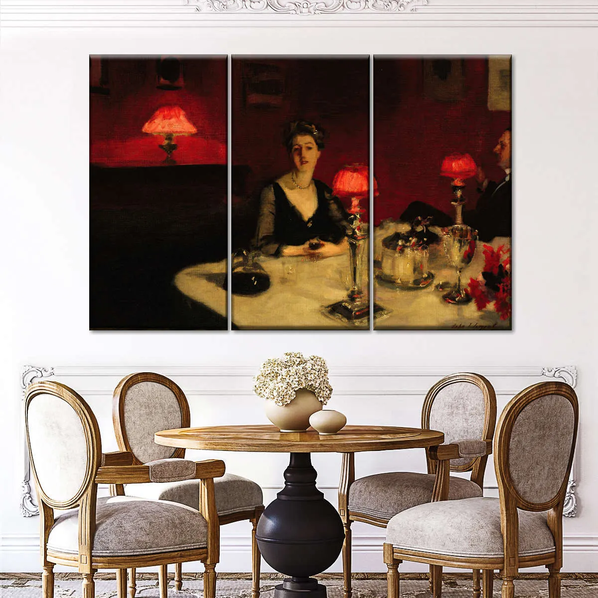 A Dinner Table At Night Wall Art