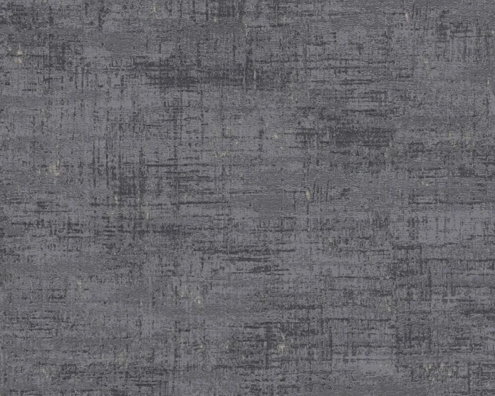 Abstract Plaster-Style Distressed Wallpaper in Black/Gold/Grey