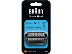 Accesorio afeitadora - Braun 53B, Para Series 5 y 6, Cabezal, Negro