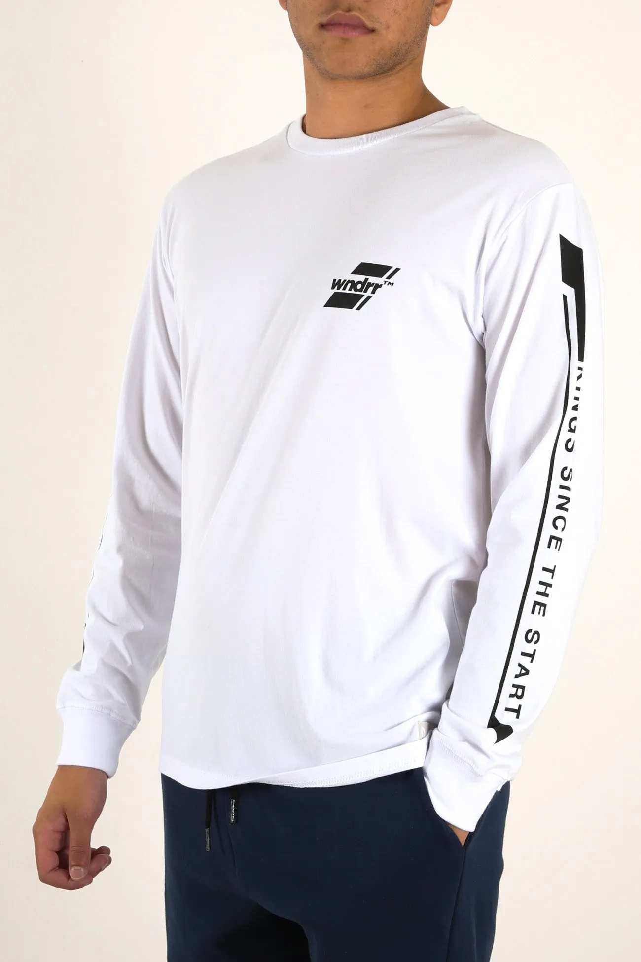 Across Long Sleeve Tee White