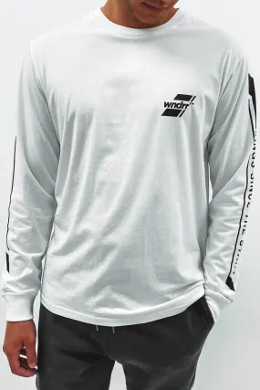 Across Long Sleeve Tee White