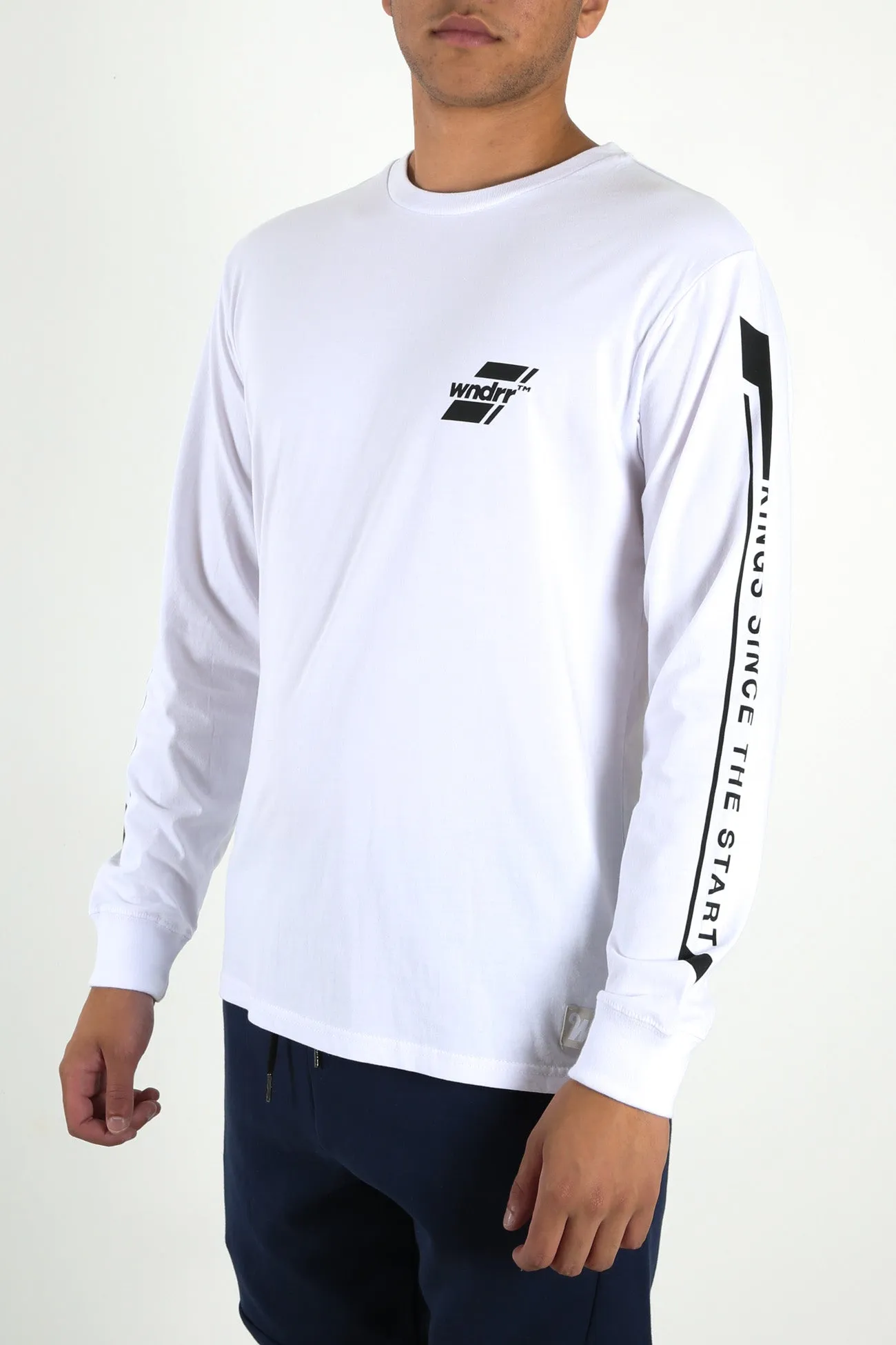 Across Long Sleeve Tee White