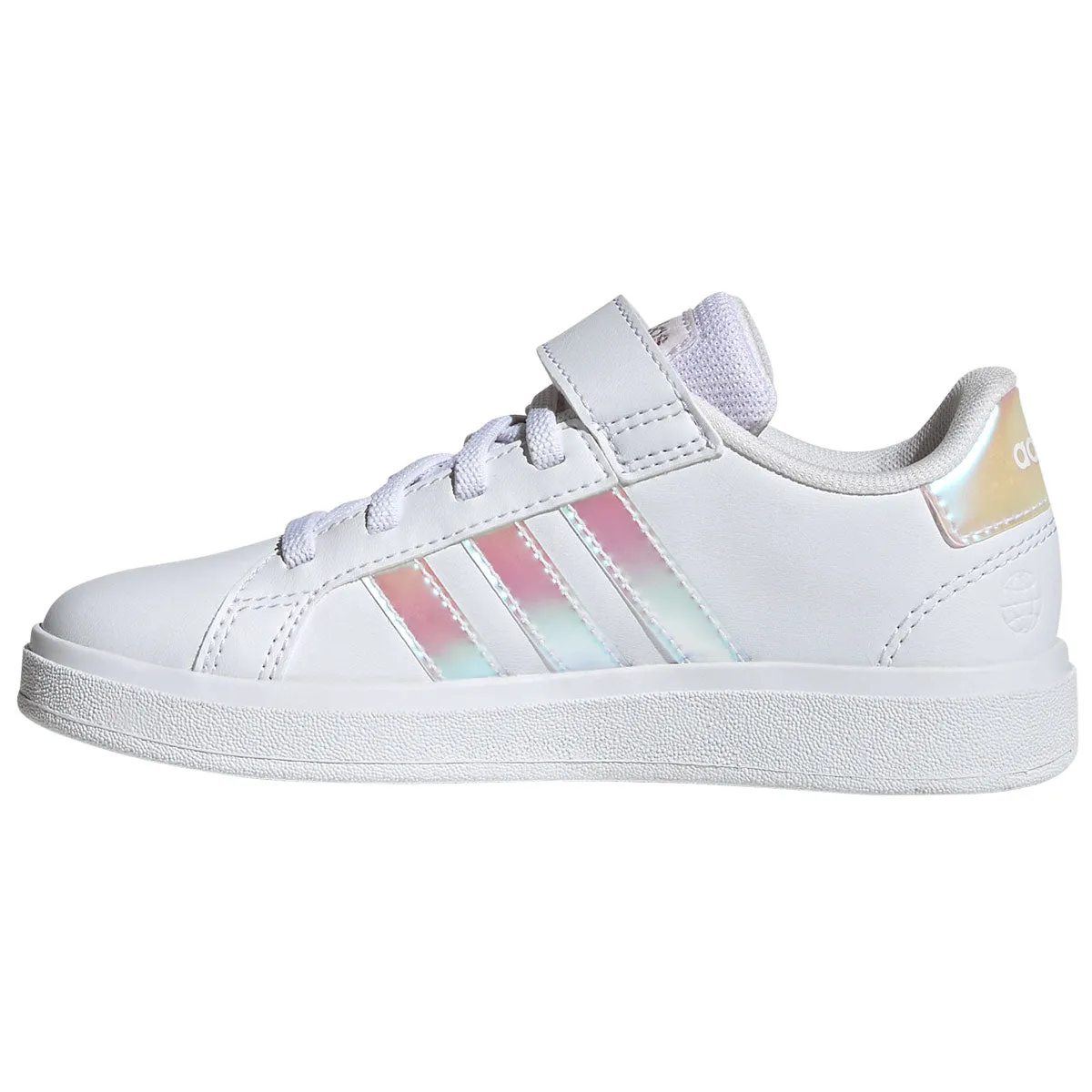 adidas Grand Court 2.0 Trainers - Girls - White/Iridescent