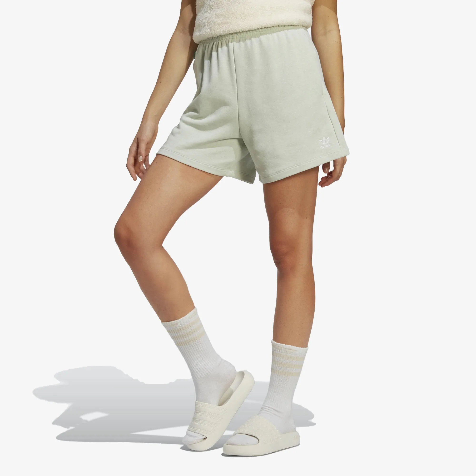 Adidas Originals | WMN'S ESSENTIALS  MADE WITH HEMP SHORTS  { LINEN GREEN