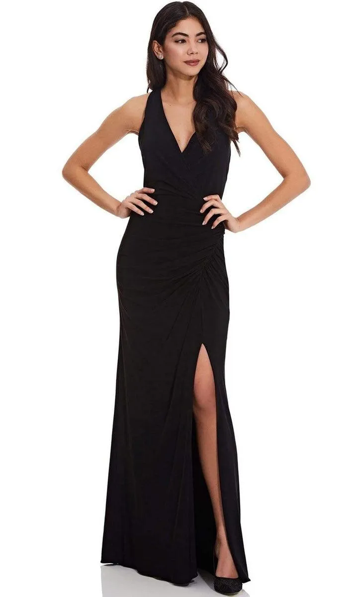 Adrianna Papell AP1E207505 Long Formal Halter Dress