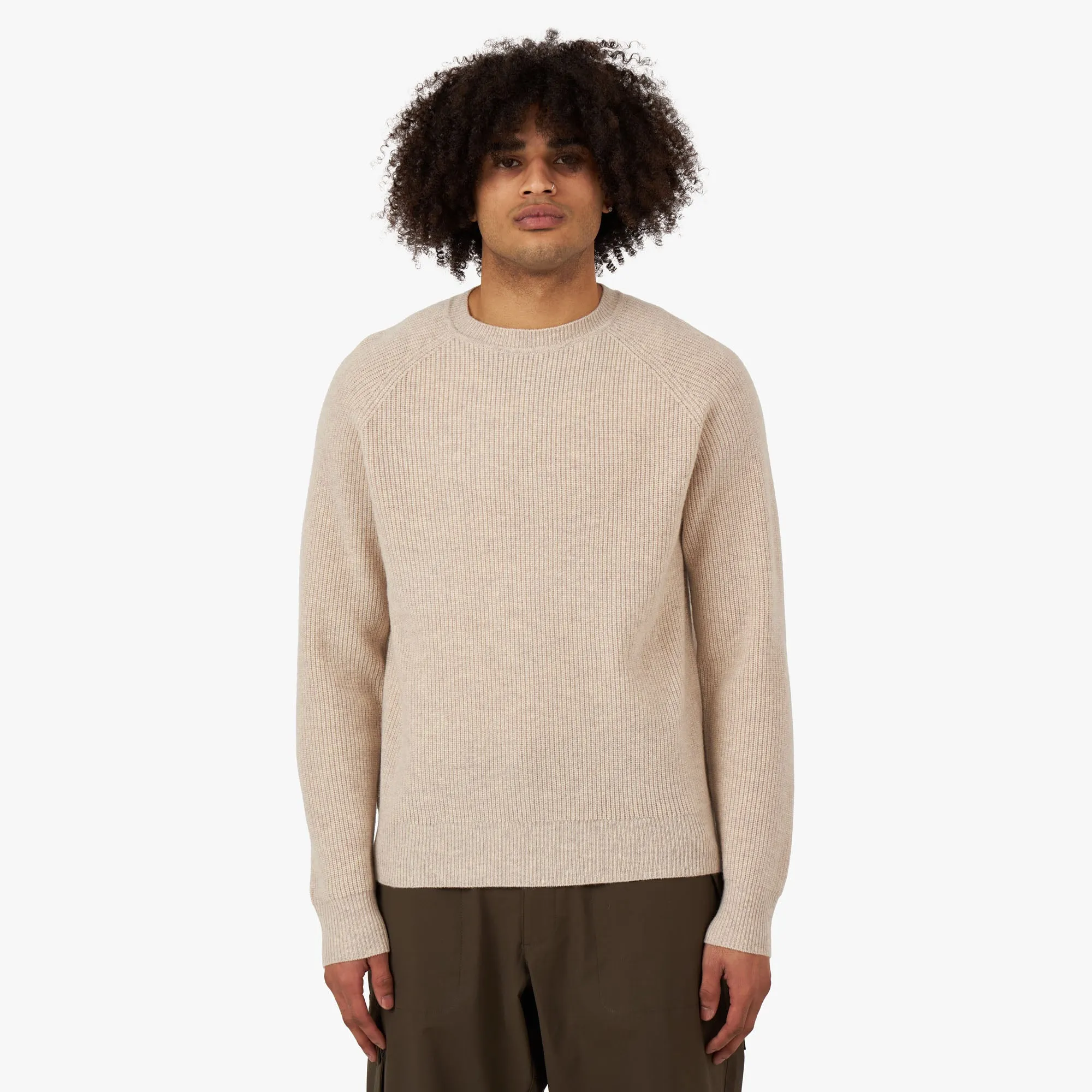 Adsum HCS Recycled Merino Raglan Sweater / Barley