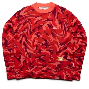 Advisory Board Crystals Camo Crewneck - Red