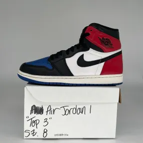 AIR JORDAN 1 TOP 3 SIZE 8 555088-026