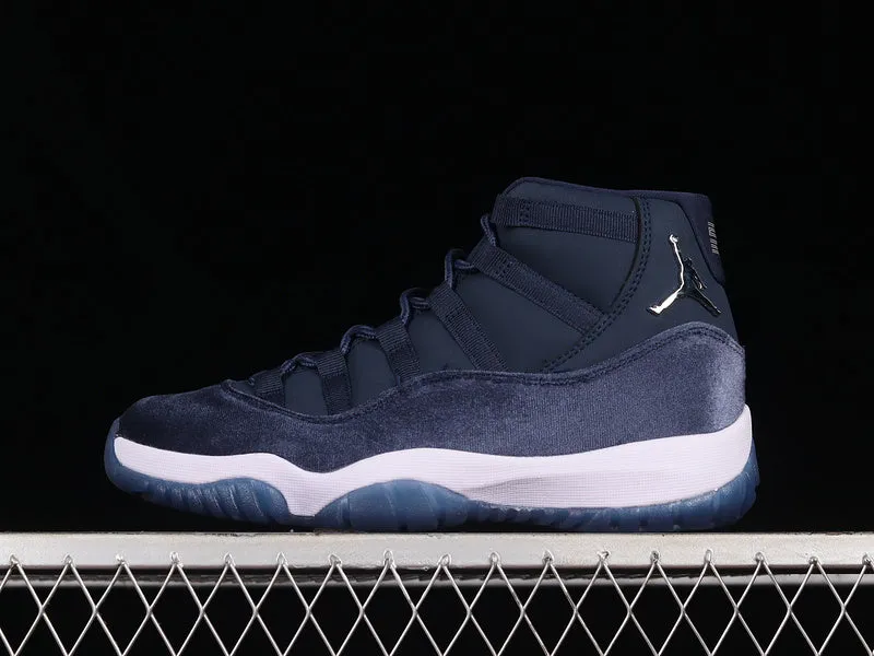 AIR JORDAN 11 RETRO NAVY VELVET MIDNIGHT NAVY/METALLIC SILVER/WHITE