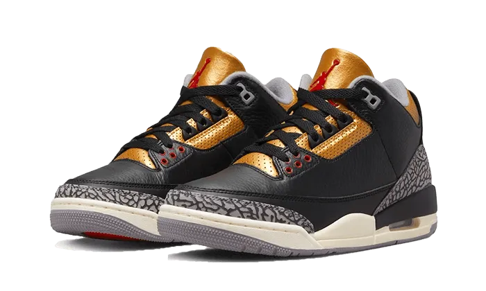 Air Jordan 3 Retro Black Cement Gold