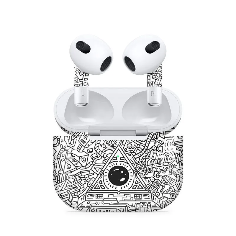 Airpods 3 Robotic Doodle Skin