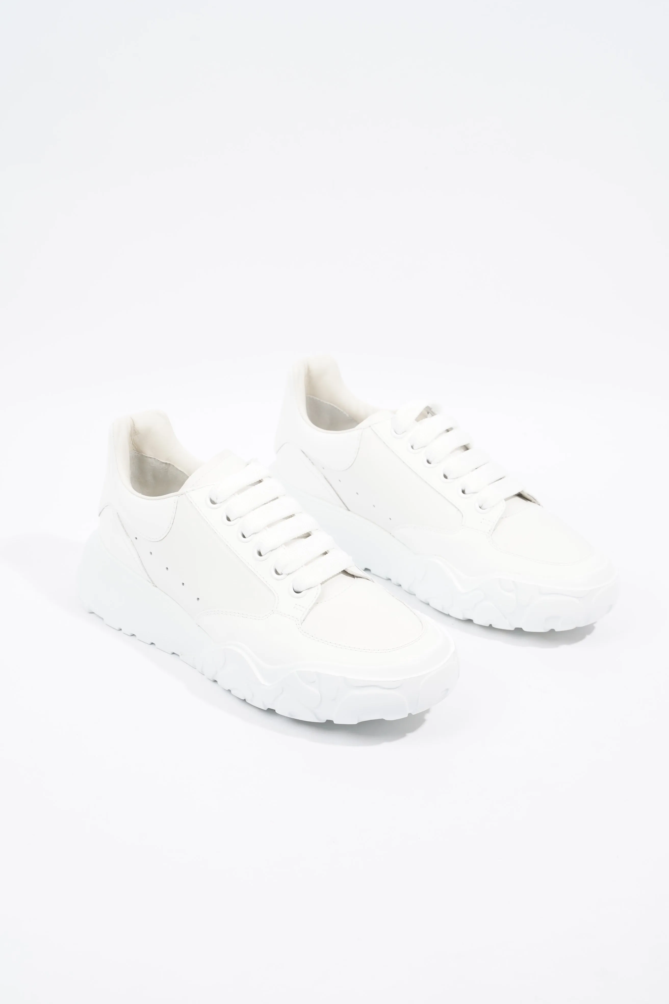 Alexander McQueen Oversized Court Sneaker White Leather EU 39 UK 6