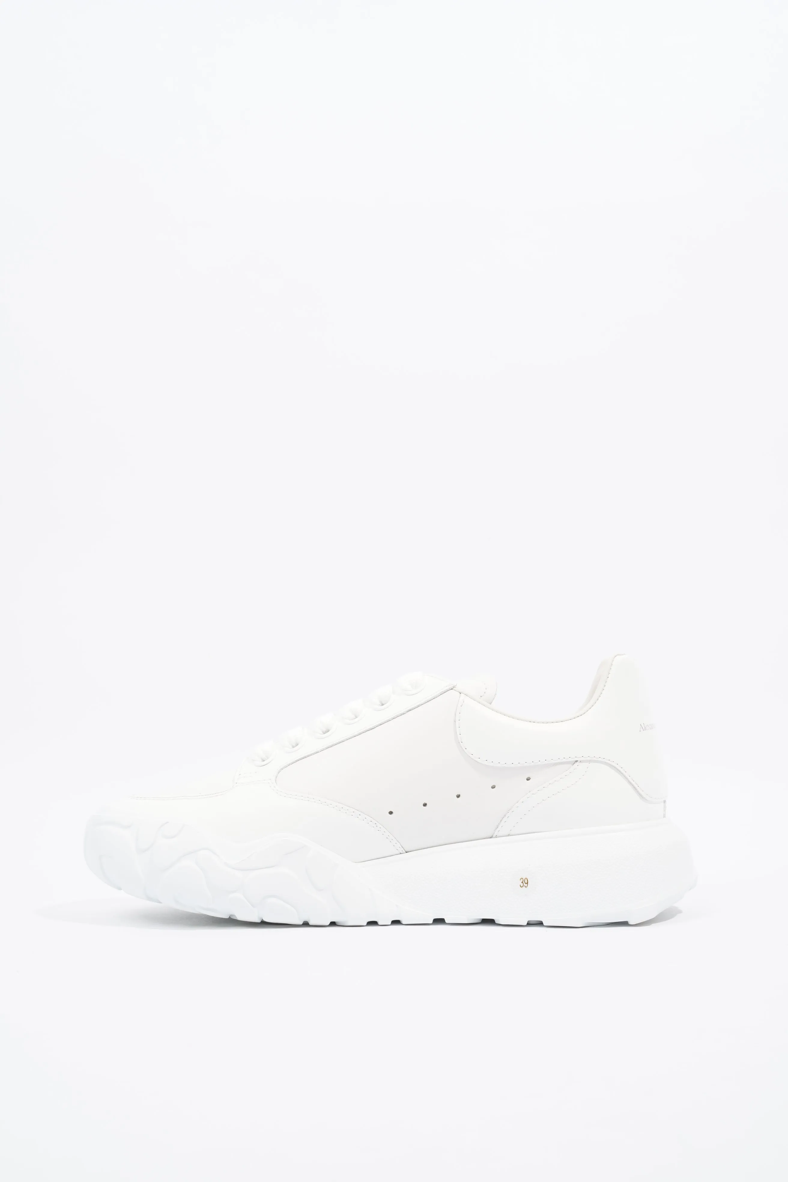 Alexander McQueen Oversized Court Sneaker White Leather EU 39 UK 6