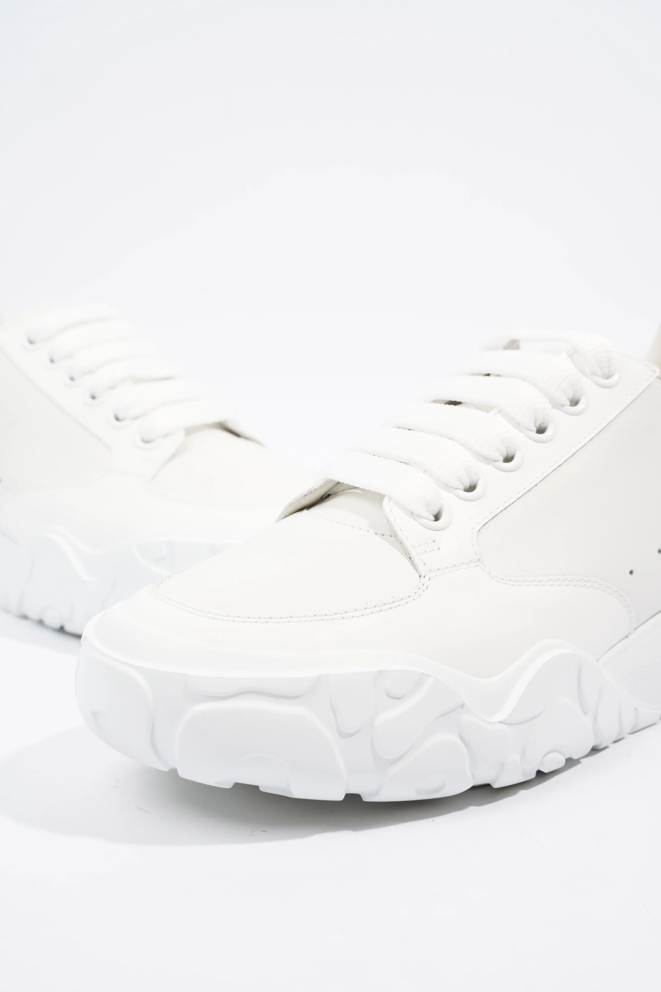 Alexander McQueen Oversized Court Sneaker White Leather EU 39 UK 6