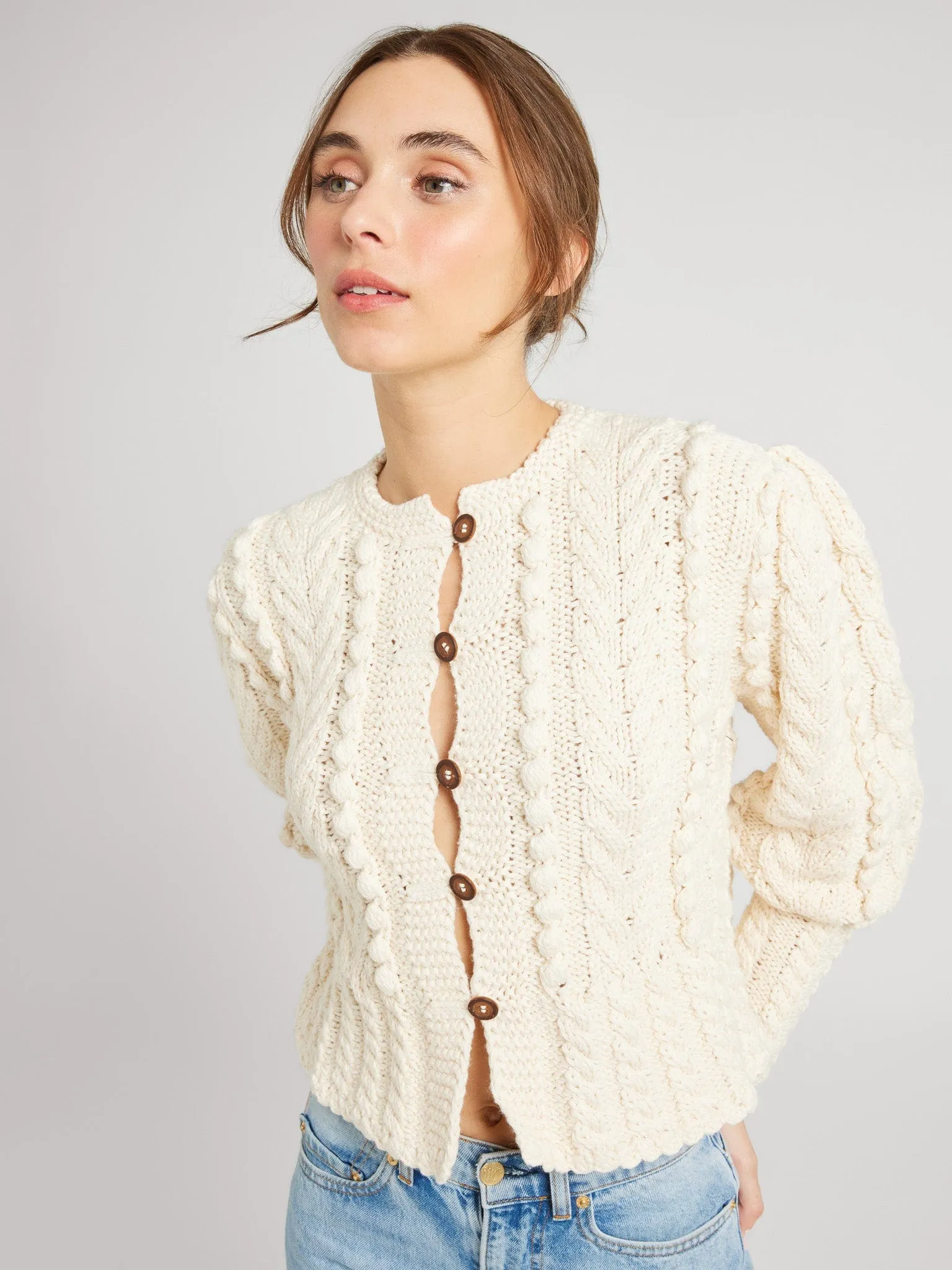 Allegra Cardigan in Ivory