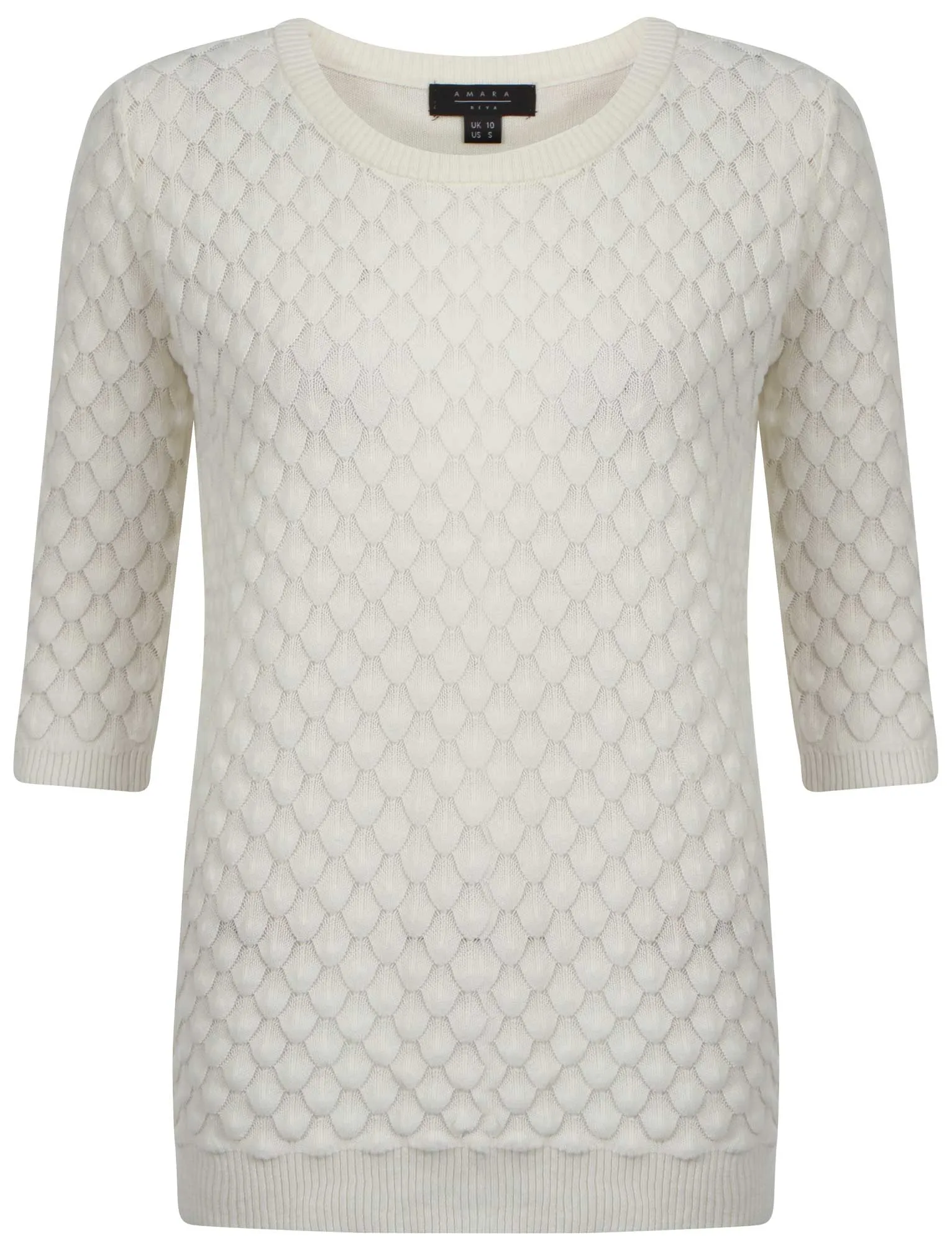 Amara Reya cotton crew neck white jumper