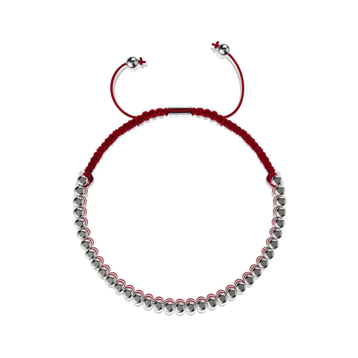 Amici | Silver | Red | Macrame Bracelet